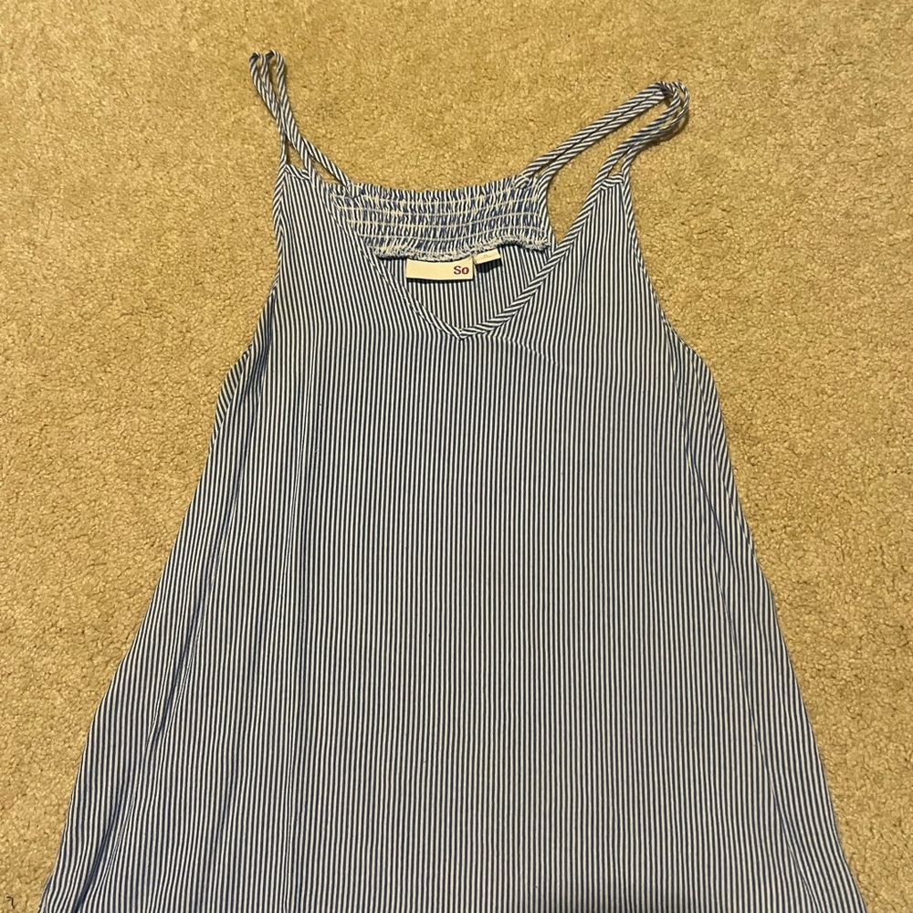SO Blue and White Striped Camisole
